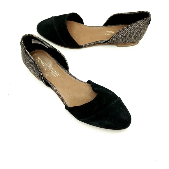 Toms Shoes - Toms jutti D'Orsay suede metallic shoes
